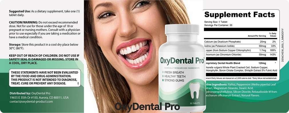 OxyDental Pro Ingredients